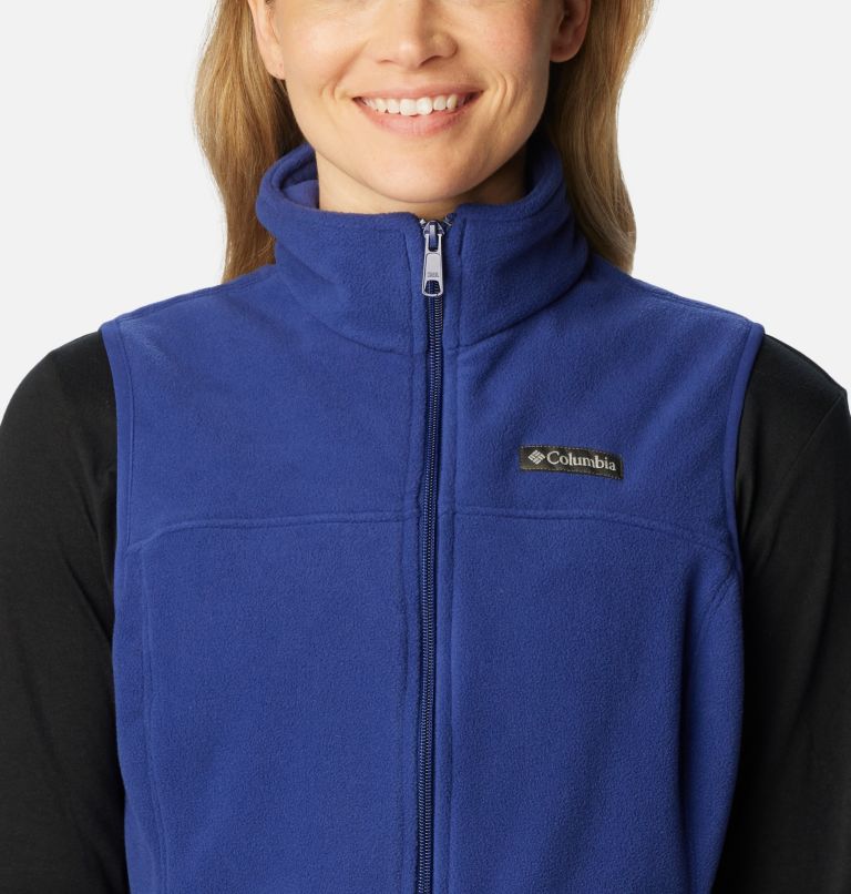 Mabel Womens Polar Fleece Vest - Arctic Blue