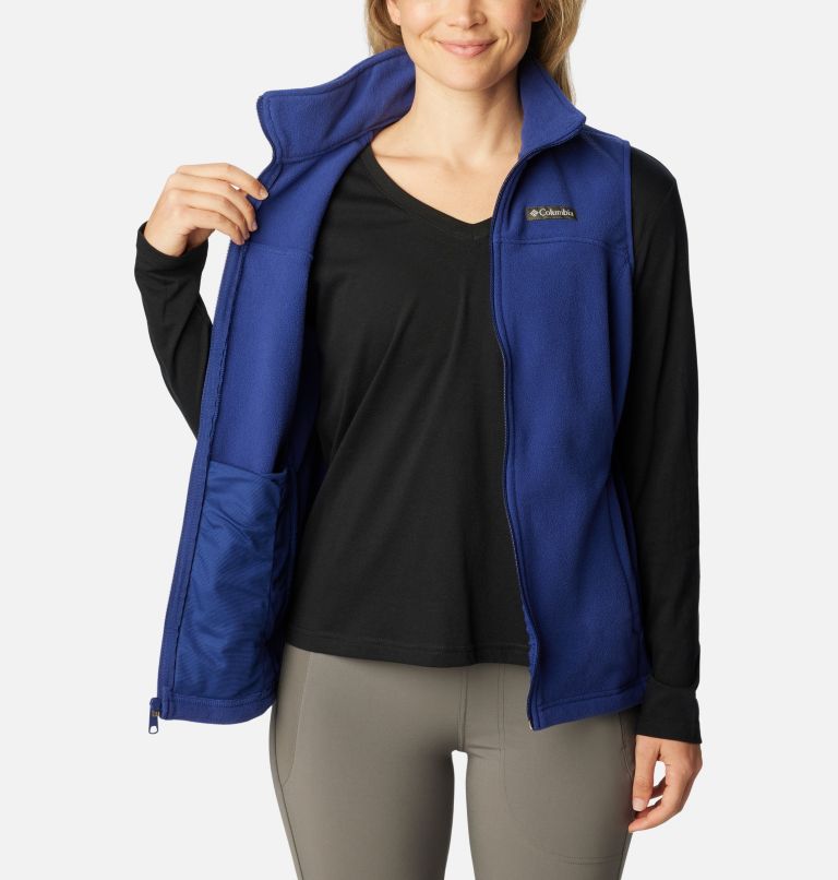 Women's Castle Dale Fleece Vest, Color: Dark Sapphire, image 5