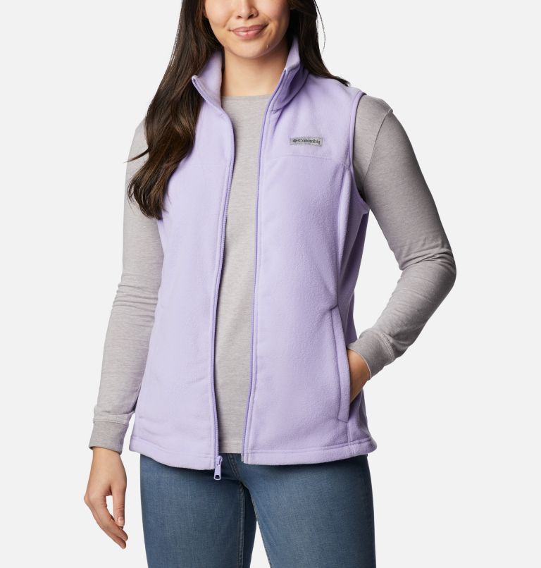 Women's Castle Dale Fleece Vest, Color: Frosted Purple, image 6