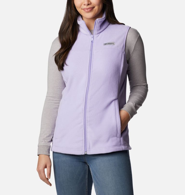 Women's Castle Dale Fleece Vest, Color: Frosted Purple, image 1