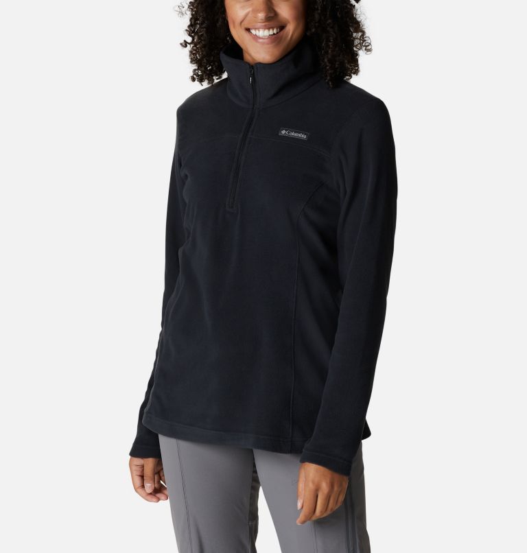 Women's Lake Aloha Half Zip Fleece Pullover, Color: Black, image 5