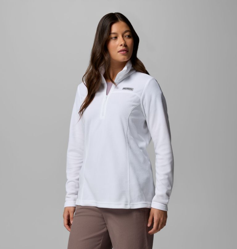 Women's Lake Aloha Half Zip Fleece, Color: White, image 4