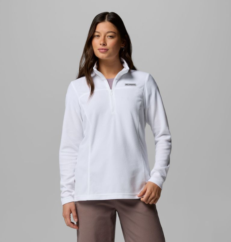 Women's Lake Aloha Half Zip Fleece, Color: White, image 1