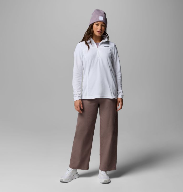 Women's Lake Aloha Half Zip Fleece, Color: White, image 2