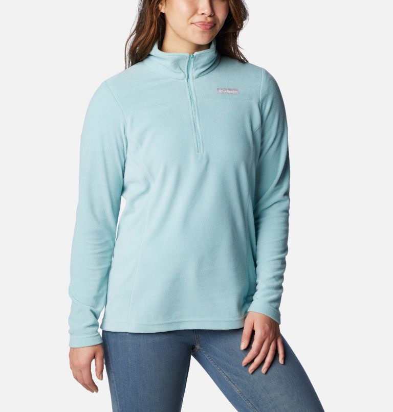 Women's Lake Aloha Half Zip Fleece Pullover, Color: Aqua Haze, image 5