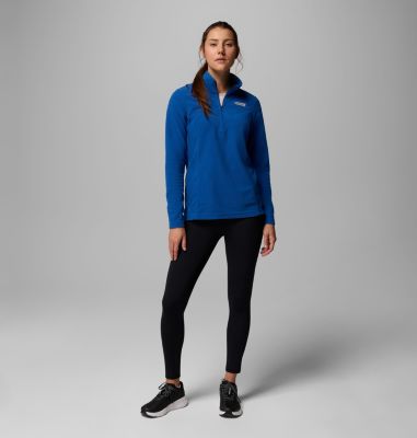 Women's Lake Aloha Half Zip Fleece Pullover, Color: Mountain Blue, image 4