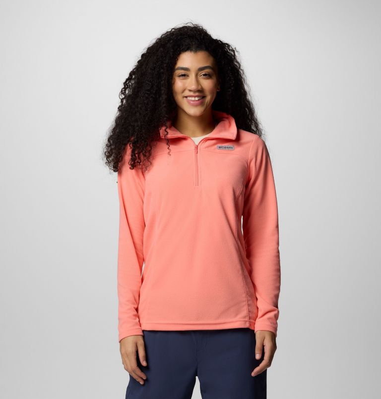 Women's Lake Aloha Half Zip Fleece Pullover, Color: Alpenglow, image 1