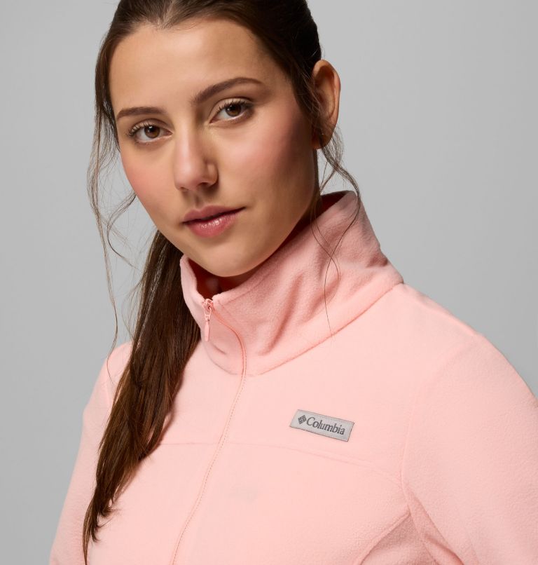 Women's Lake Aloha Half Zip Fleece, Color: Pink Sand, image 5