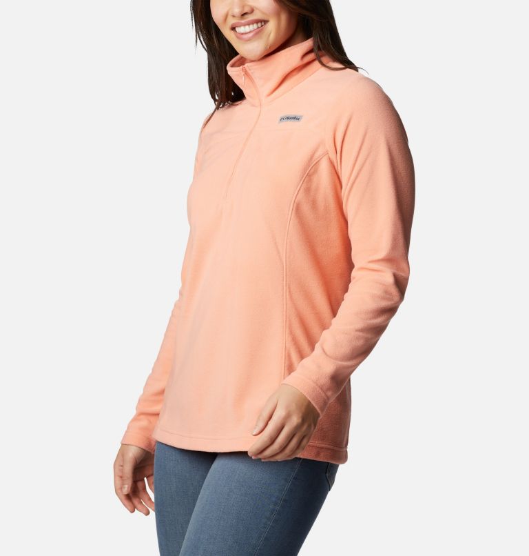 Women's Lake Aloha Half Zip Fleece Pullover, Color: Summer Peach, image 5