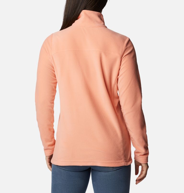 Women's Lake Aloha Half Zip Fleece Pullover, Color: Summer Peach, image 2