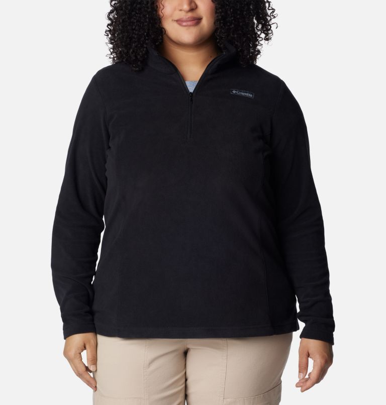 Women's Lake Aloha Half Zip Fleece Pullover - Plus Size, Color: Black, image 1