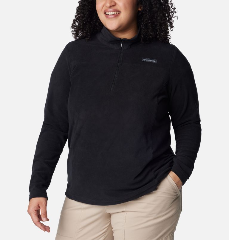 Women's Lake Aloha Half Zip Fleece Pullover - Plus Size, Color: Black, image 6