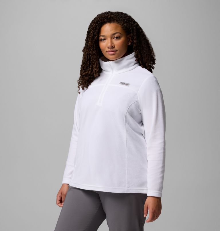Women's Lake Aloha Half Zip Fleece Pullover - Plus Size, Color: White, image 4