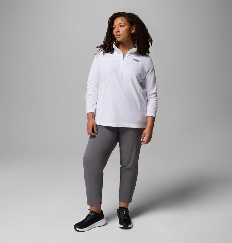 Women's Lake Aloha Half Zip Fleece Pullover - Plus Size, Color: White, image 2