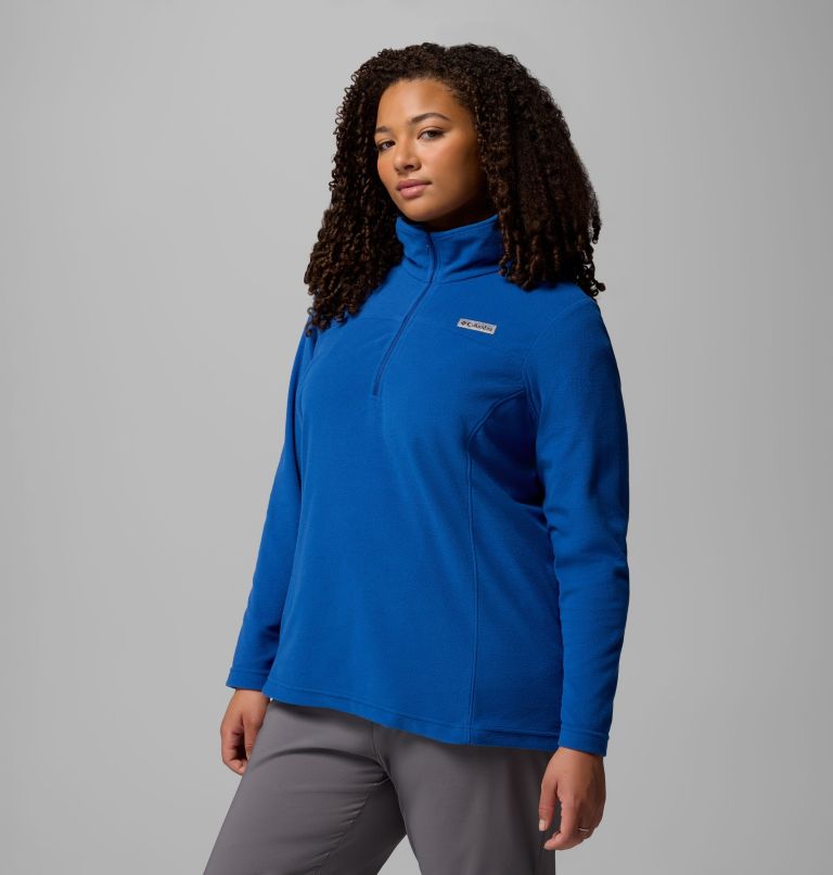 Women's Lake Aloha Half Zip Fleece Pullover - Plus Size, Color: Mountain Blue, image 4