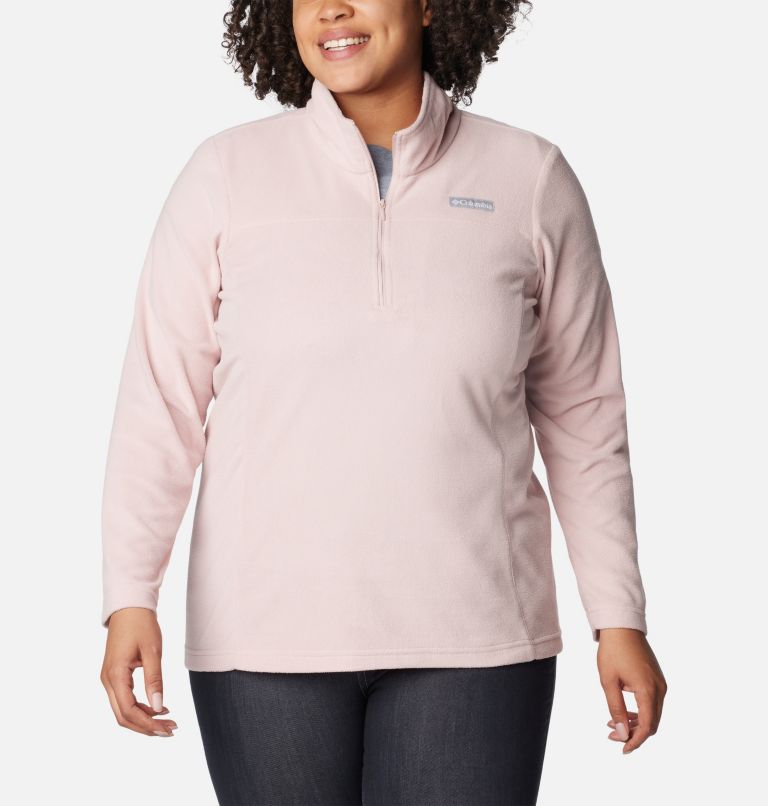 Women's Lake Aloha Half Zip Fleece Pullover - Plus Size, Color: Dusty Pink, image 1