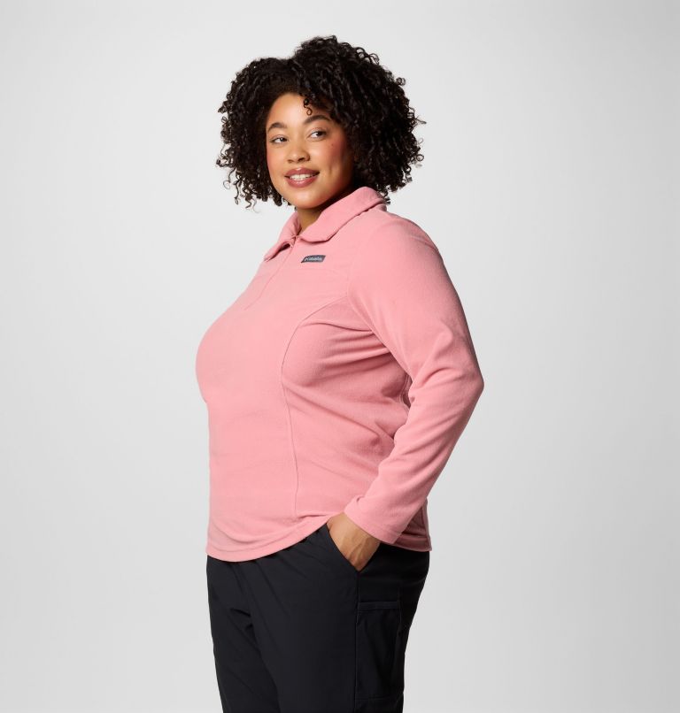 Women's Lake Aloha Half Zip Fleece Pullover - Plus Size, Color: Pink Agave, image 4