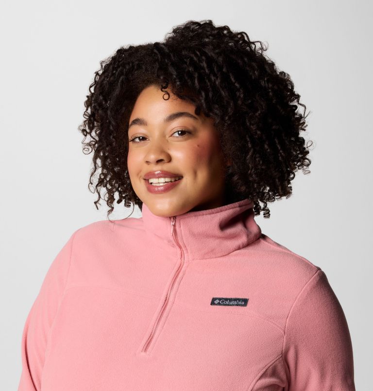 Women's Lake Aloha Half Zip Fleece Pullover - Plus Size, Color: Pink Agave, image 5