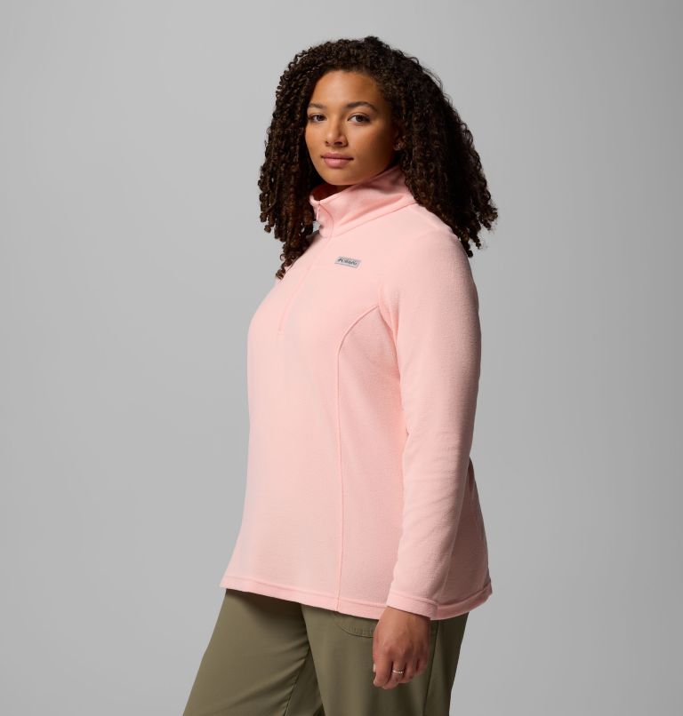 Women's Lake Aloha Half Zip Fleece Pullover - Plus Size, Color: Pink Sand, image 4