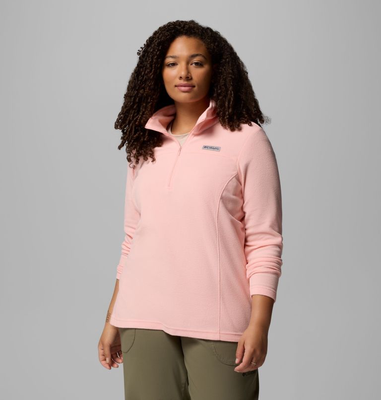 Women's Lake Aloha Half Zip Fleece Pullover - Plus Size, Color: Pink Sand, image 1