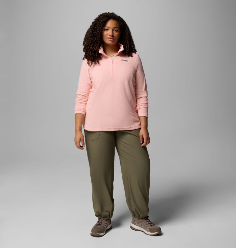 Women's Lake Aloha Half Zip Fleece Pullover - Plus Size, Color: Pink Sand, image 2