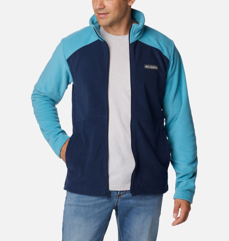 Men's Castle Dale Full Zip Fleece Jacket, Color: Collegiate Navy, Shasta, image 6
