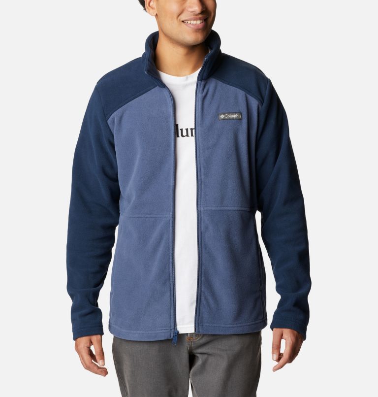 Men's Castle Dale Full Zip Fleece Jacket, Color: Dark Mountain, Collegiate Navy