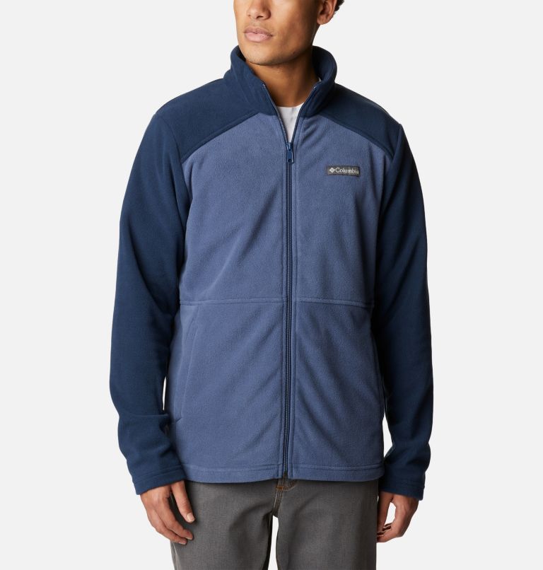 Thumbnail: Men's Castle Dale Full Zip Fleece Jacket, Color: Dark Mountain, Collegiate Navy, image 1