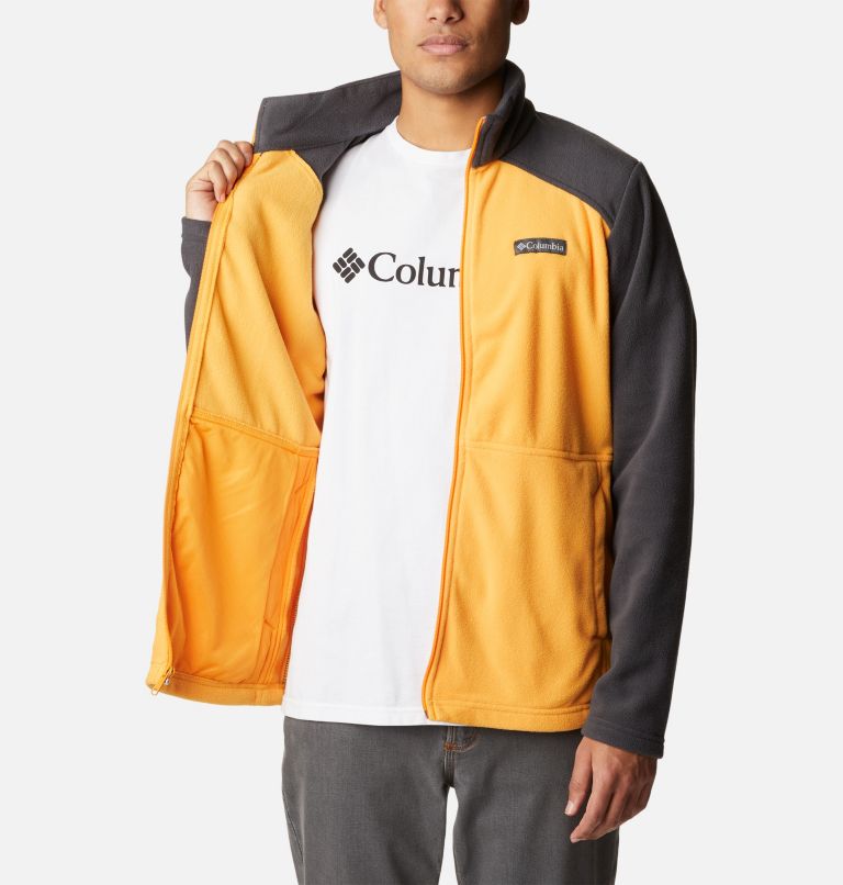 Men's Castle Dale Full Zip Fleece Jacket, Color: Mango, Shark