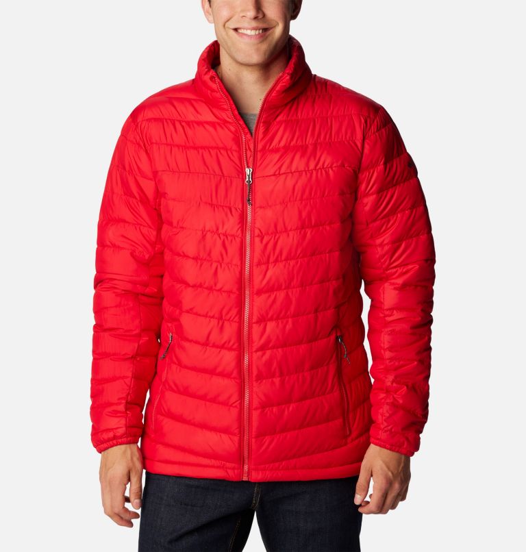 Men's Slope Edge Insulated Jacket, Color: Mountain Red, image 1
