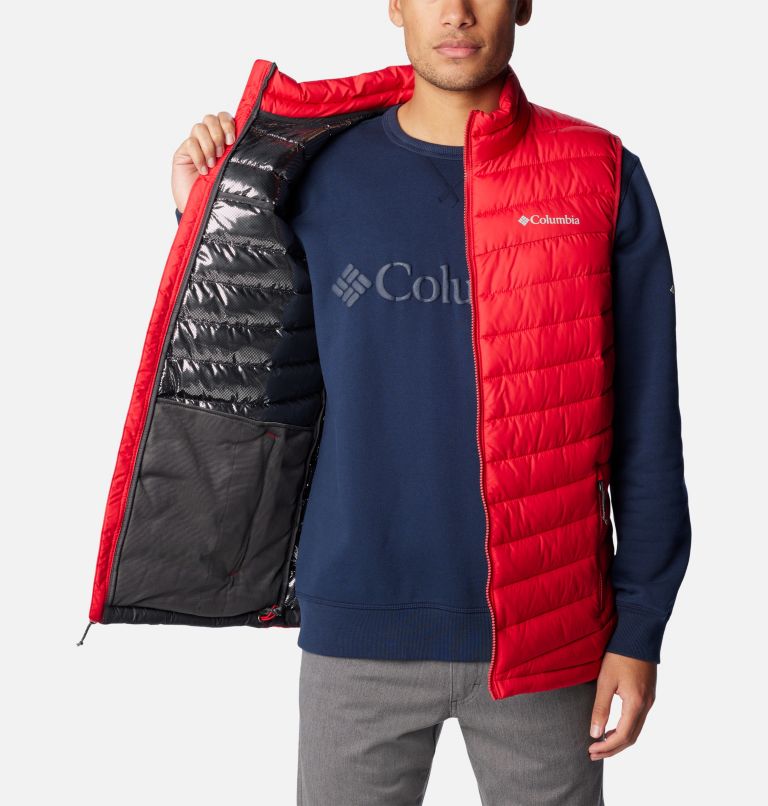 Mens puffer vest on sale columbia