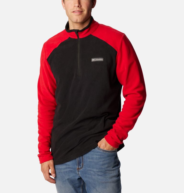 Lake Aloha Half Zip Fleece | 012 | XXL, Color: Black, Mountain Red, image 5