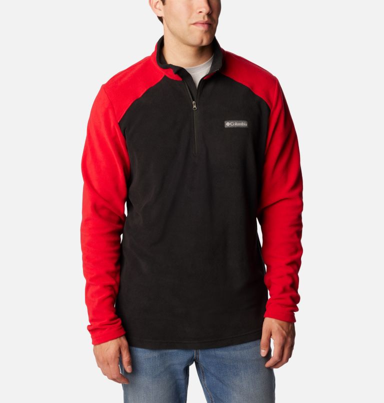 Lake Aloha Half Zip Fleece | 012 | XXL, Color: Black, Mountain Red, image 1