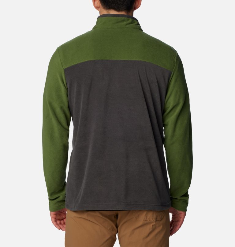 Men's Lake Aloha Half Zip Fleece, Color: Shark, Canteen, image 2
