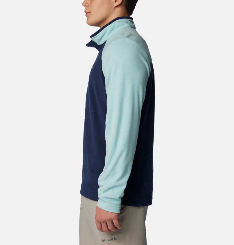 Men's Lake Aloha Half Zip Fleece Pullover, Color: Collegiate Navy, Spray, image 3