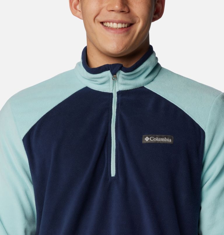 Men's Lake Aloha Half Zip Fleece Pullover, Color: Collegiate Navy, Spray, image 4