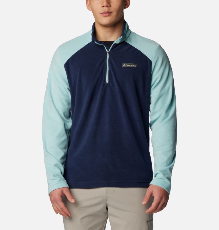 Men's Lake Aloha Half Zip Fleece Pullover, Color: Collegiate Navy, Spray, image 1