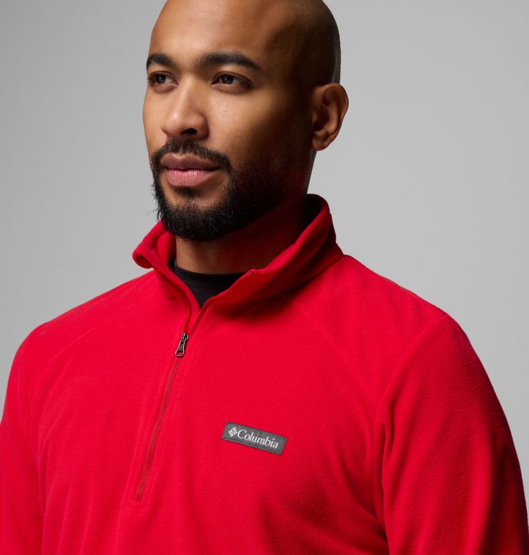 Men's Lake Aloha Half Zip Fleece Pullover, Color: Mountain Red, image 5