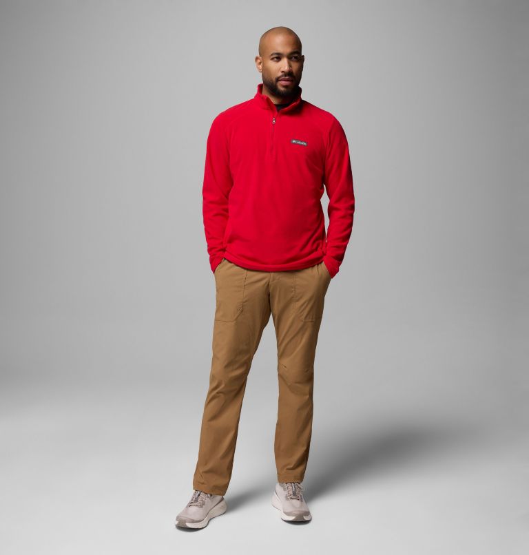 Men's Lake Aloha Half Zip Fleece Pullover, Color: Mountain Red, image 2