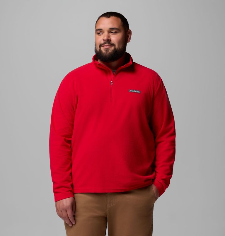 Men's Lake Aloha Half Zip Fleece Pullover - Big, Color: Mountain Red, image 1