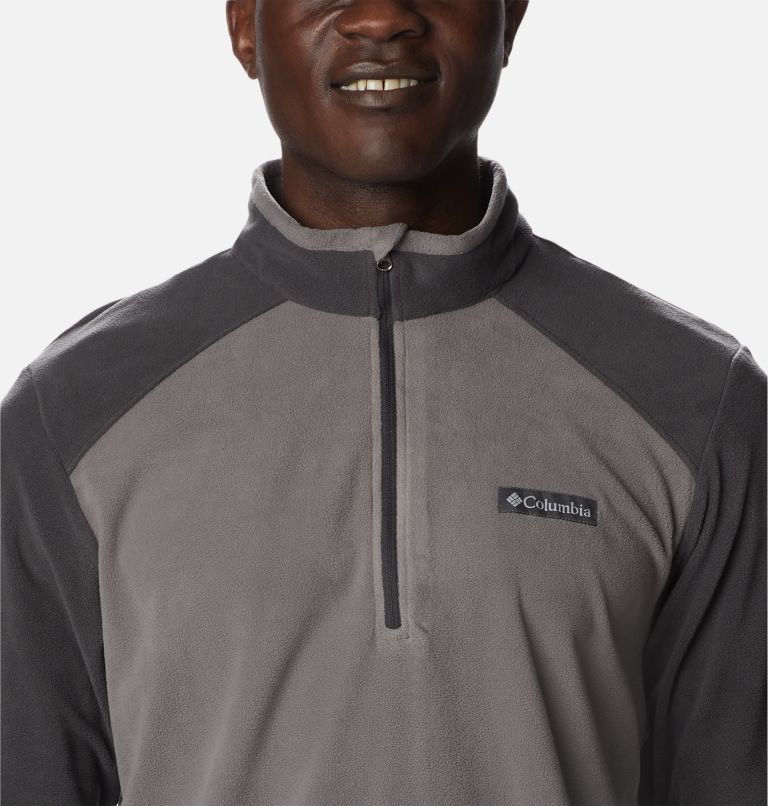 Men's Lake Aloha Half Zip Fleece Pullover - Tall, Color: City Grey, Shark, image 4
