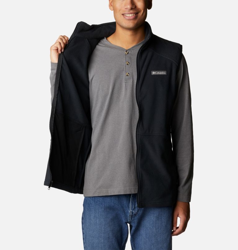 Thumbnail: Men's Castle Dale Fleece Vest, Color: Black, image 5