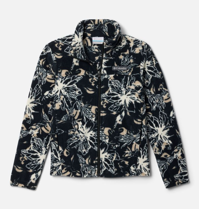 Girls' Castle Dale Printed Full Zip Fleece Jacket, Color: Black Aurelian, image 1