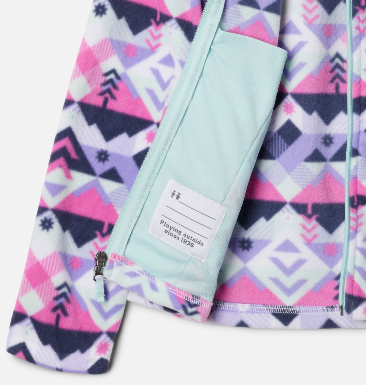 Girls' Castle Dale™ Printed Full Zip Fleece Jacket 3
