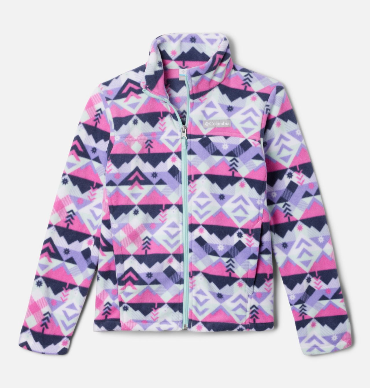 Girls' Castle Dale™ Printed Full Zip Fleece Jacket 1