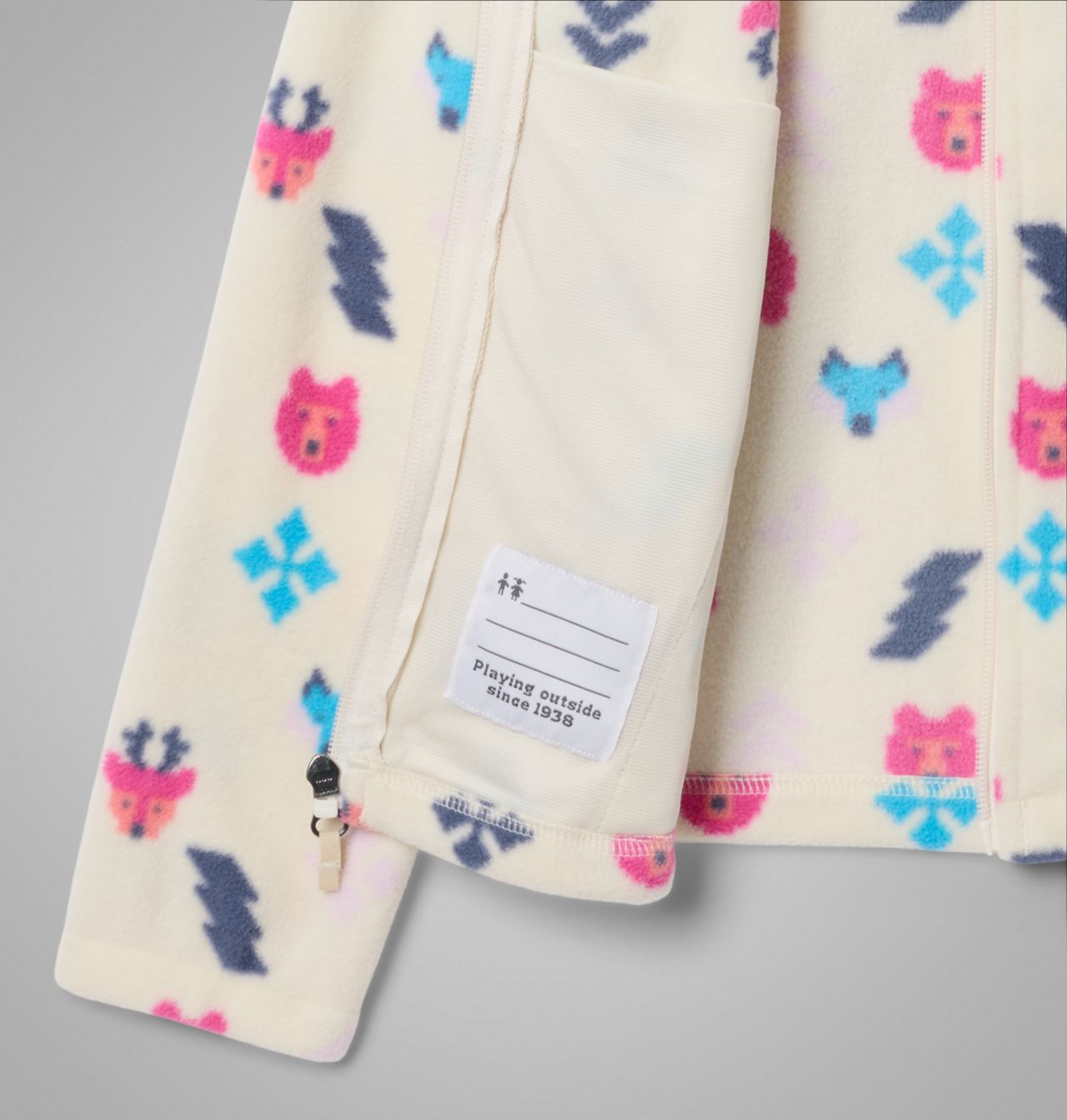 Girls' Castle Dale™ Printed Full Zip Fleece Jacket 3