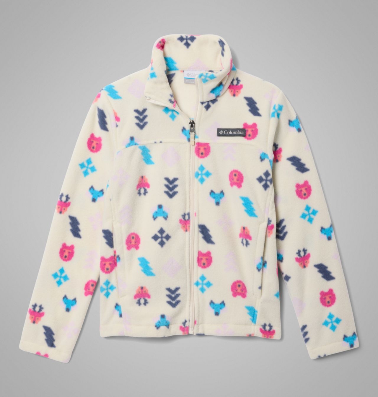 Girls' Castle Dale™ Printed Full Zip Fleece Jacket 1