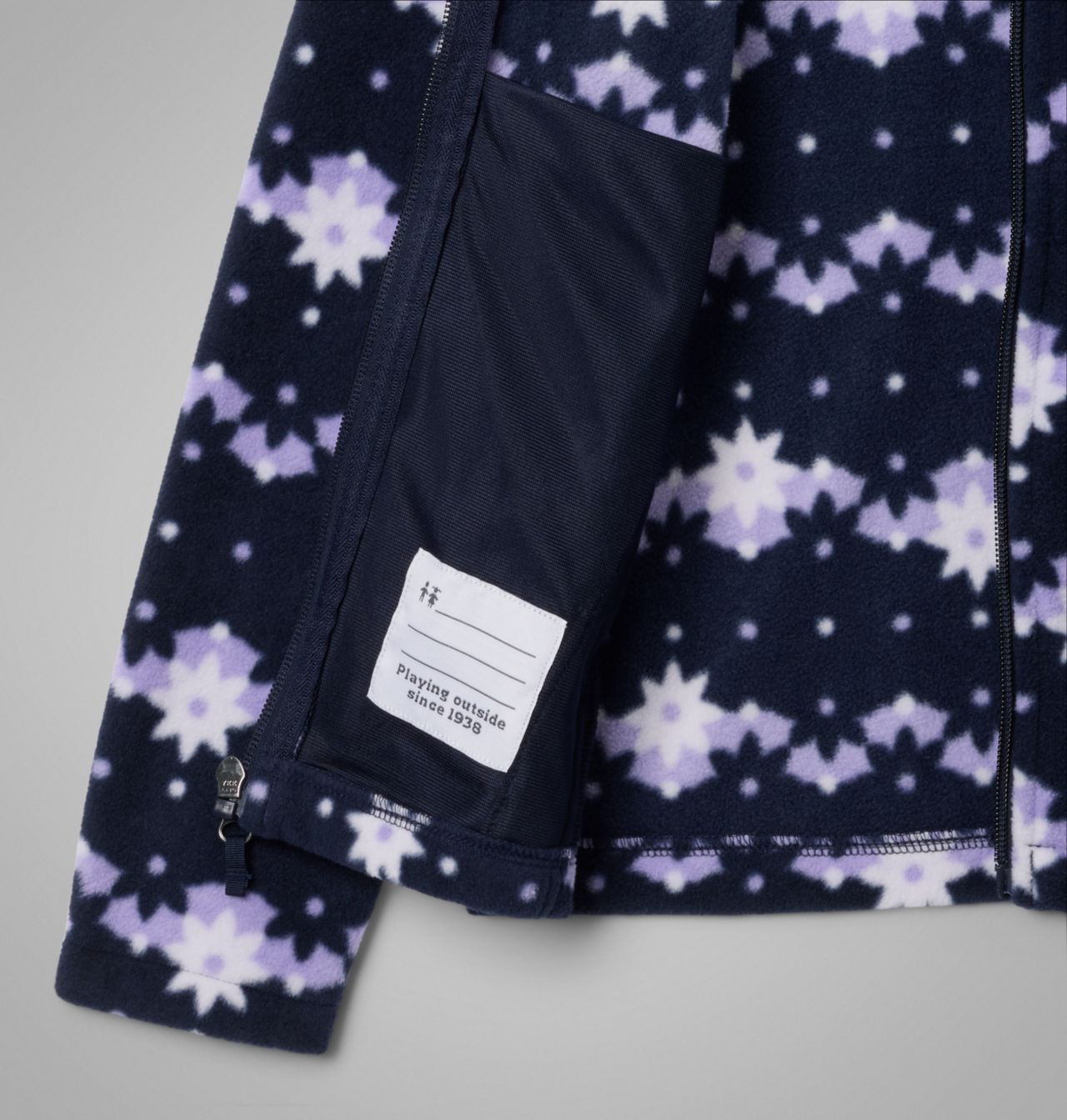 Girls' Castle Dale™ Printed Full Zip Fleece Jacket 3