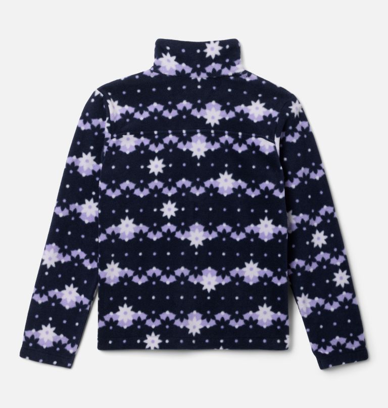 Girls' Castle Dale Printed Full Zip Fleece Jacket, Color: Dark Nocturnal Daisy Dot, image 2