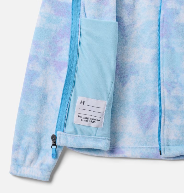 Manteau imprimé en laine polaire à fermeture éclair Castle Dale pour fille, Color: Spring Blue Distant Peaks, image 3